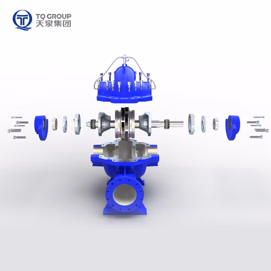 Pompa dell'acqua centrifuga orizzontale a doppia aspirazione Tianquan DN80 con involucro diviso